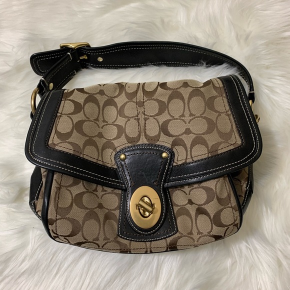 Authentic Coach Brown Women Boho Purse + Wallet - Picture 2 of 8